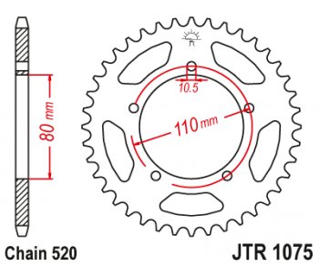 3 319 р. Звезда цепного привода JTR1075 36  jtr1075.36  с доставкой в г. Майкоп. Увеличить фотографию 1
