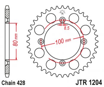 3 069 р. Звезда цепного привода JTR1204 49  jtr1204.49  с доставкой в г. Майкоп. Увеличить фотографию 1