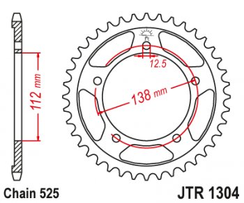 3 619 р. Звезда цепного привода JTR1304 41  jtr1304.41  с доставкой в г. Майкоп. Увеличить фотографию 1
