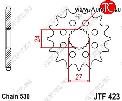 1 829 р. Звезда цепного привода JTF423 17  jtf423.17  с доставкой в г. Майкоп