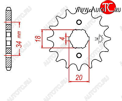 849 р. Звезда передняя ведущая Afam 20200 14 Зубов ( JTF259 14 )  пм-00017559  с доставкой в г. Майкоп