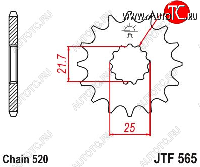 1 289 р. Звезда цепного привода JTF565 13sc  jtf565.13sc  с доставкой в г. Майкоп