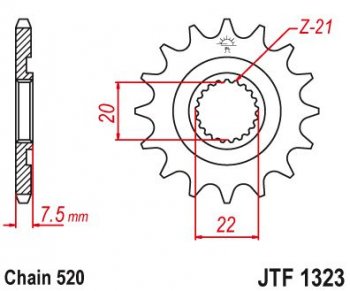 1 849 р. Звезда цепного привода JTF1323 13sc  jtf1323.13sc  с доставкой в г. Майкоп. Увеличить фотографию 1