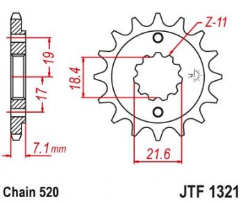 1 309 р. Звезда цепного привода JTF1321 13  jtf1321.13  с доставкой в г. Майкоп. Увеличить фотографию 1