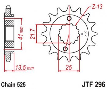 1 599 р. Звезда цепного привода JTF296 15  jtf296.15  с доставкой в г. Майкоп. Увеличить фотографию 1