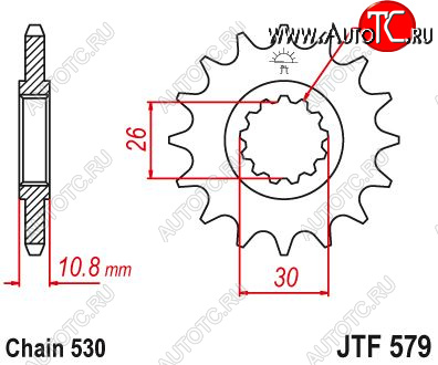 1 699 р. Звезда цепного привода JTF579 17  jtf579.17  с доставкой в г. Майкоп