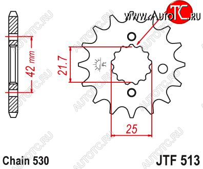 1 209 р. Звезда цепного привода JTF513 15  jtf513.15  с доставкой в г. Майкоп