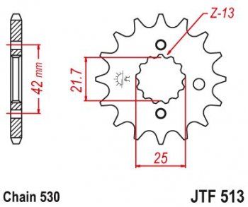 1 609 р. Звезда цепного привода JTF513 18  jtf513.18  с доставкой в г. Майкоп. Увеличить фотографию 1