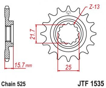 1 799 р. Звезда цепного привода JTF1535 15  jtf1535.15  с доставкой в г. Майкоп. Увеличить фотографию 1