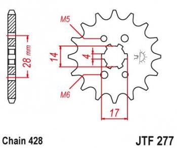599 р. Звезда цепного привода JTF277 13  jtf277.13  с доставкой в г. Майкоп. Увеличить фотографию 1