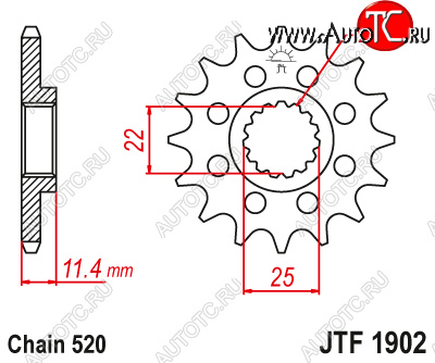 1 759 р. Звезда цепного привода JTF1902.15  jtf1902.15  с доставкой в г. Майкоп