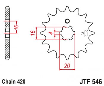 509 р. Звезда цепного привода JTF546.13  jtf546.13  с доставкой в г. Майкоп. Увеличить фотографию 1