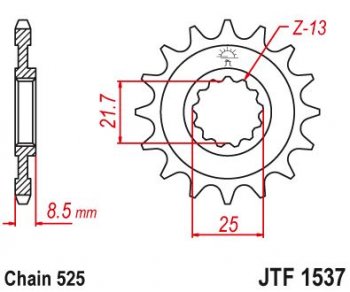 1 579 р. Звезда цепного привода JTF1537 15RB  jtf1537.15rb  с доставкой в г. Майкоп. Увеличить фотографию 1