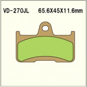 2 159 р. Тормозные колодки Vesrah VD 270JL	  пм-00005103  с доставкой в г. Майкоп. Увеличить фотографию 1