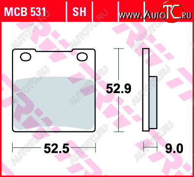3 309 р. Тормозные колодки TRW MCB531  mcb531  с доставкой в г. Майкоп