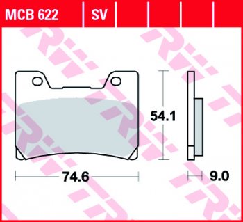 3 889 р. Тормозные колодки TRW MCB622SV  mcb622sv  с доставкой в г. Майкоп. Увеличить фотографию 1