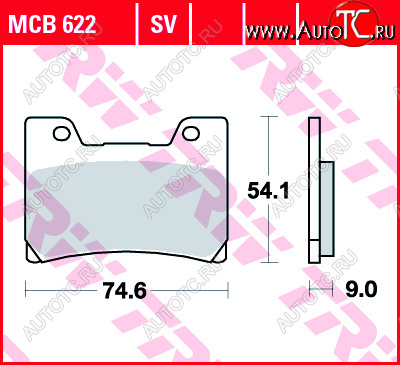 3 889 р. Тормозные колодки TRW MCB622SV  mcb622sv  с доставкой в г. Майкоп