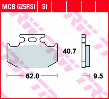 3 019 р. Тормозные колодки TRW MCB625SI  mcb625si  с доставкой в г. Майкоп. Увеличить фотографию 1
