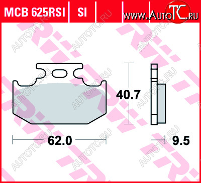 3 019 р. Тормозные колодки TRW MCB625SI  mcb625si  с доставкой в г. Майкоп