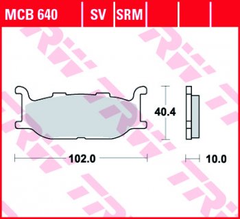 3 889 р. Тормозные колодки TRW MCB640SV  mcb640sv  с доставкой в г. Майкоп. Увеличить фотографию 1