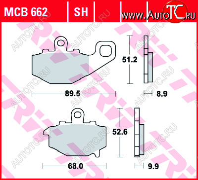 3 309 р. Тормозные колодки TRW MCB662  mcb662  с доставкой в г. Майкоп