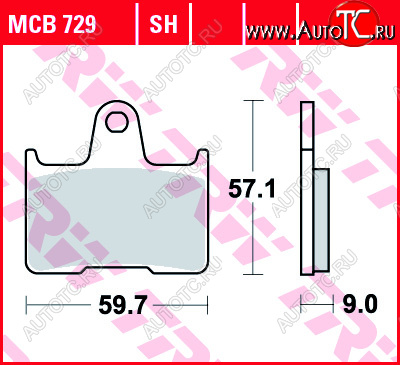 3 889 р. Тормозные колодки TRW MCB729SH  mcb729sh  с доставкой в г. Майкоп
