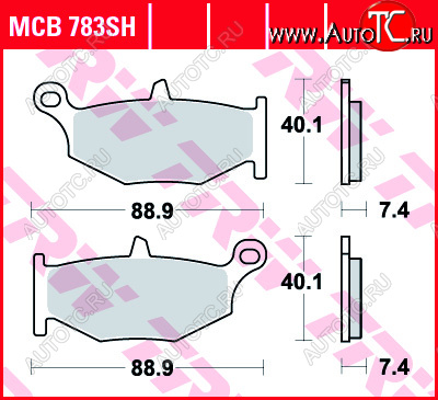 3 889 р. Тормозные колодки TRW MCB783SH  mcb783sh  с доставкой в г. Майкоп