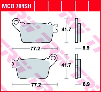 3 889 р. Тормозные колодки TRW MCB784SH  mcb784sh  с доставкой в г. Майкоп. Увеличить фотографию 1