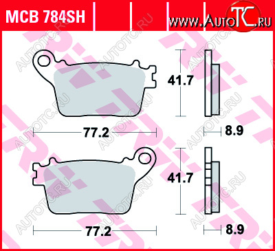 3 889 р. Тормозные колодки TRW MCB784SH  mcb784sh  с доставкой в г. Майкоп