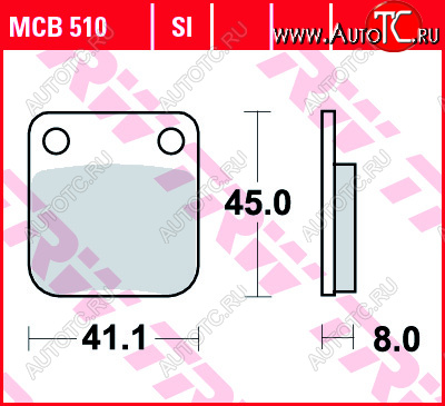 2 529 р. Тормозные колодки TRW MCB510  mcb510  с доставкой в г. Майкоп