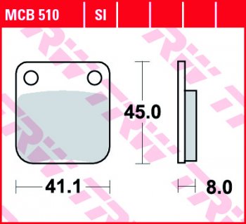 2 919 р. Тормозные колодки TRW MCB510SI  mcb510si  с доставкой в г. Майкоп. Увеличить фотографию 1