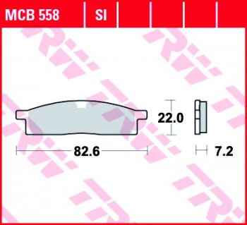 3 269 р. Тормозные колодки TRW MCB558SI  mcb558si  с доставкой в г. Майкоп. Увеличить фотографию 1