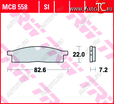 3 269 р. Тормозные колодки TRW MCB558SI  mcb558si  с доставкой в г. Майкоп