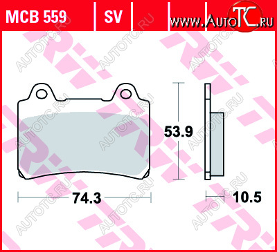 4 089 р. Тормозные колодки TRW MCB559SV  mcb559sv  с доставкой в г. Майкоп