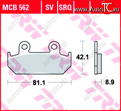 3 889 р. Тормозные колодки TRW MCB562SV  mcb562sv  с доставкой в г. Майкоп