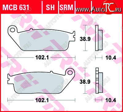 3 889 р. Тормозные колодки TRW MCB631SH  mcb631sh  с доставкой в г. Майкоп
