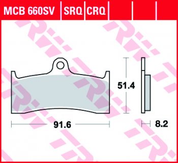 5 109 р. Тормозные колодки TRW MCB660SV  mcb660sv  с доставкой в г. Майкоп. Увеличить фотографию 1