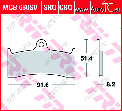 5 109 р. Тормозные колодки TRW MCB660SV  mcb660sv  с доставкой в г. Майкоп