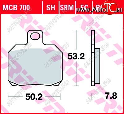 3 889 р. Тормозные колодки TRW MCB700SH  mcb700sh  с доставкой в г. Майкоп