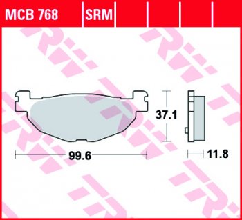 3 309 р. Тормозные колодки TRW MCB768  mcb768  с доставкой в г. Майкоп. Увеличить фотографию 1
