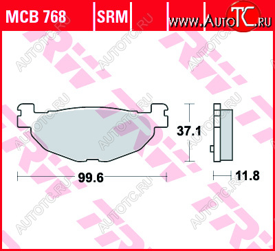 3 309 р. Тормозные колодки TRW MCB768  mcb768  с доставкой в г. Майкоп