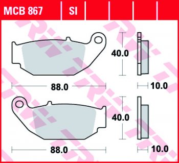 2 729 р. Тормозные колодки TRW MCB867SI  mcb867si  с доставкой в г. Майкоп. Увеличить фотографию 1