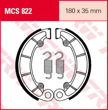 4 819 р. Тормозные колодки TRW MCS822  mcs822  с доставкой в г. Майкоп. Увеличить фотографию 1