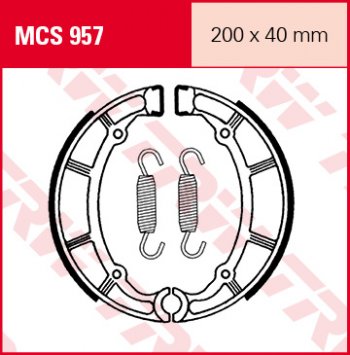 5 289 р. Тормозные колодки TRW MCS957  mcs957  с доставкой в г. Майкоп. Увеличить фотографию 1