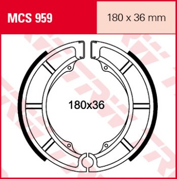 4 709 р. Тормозные колодки TRW MCS959  mcs959  с доставкой в г. Майкоп. Увеличить фотографию 1