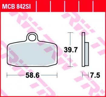 2 919 р. Тормозные колодки TRW MCB842SI  mcb842si  с доставкой в г. Майкоп. Увеличить фотографию 1