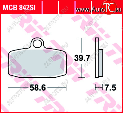2 919 р. Тормозные колодки TRW MCB842SI  mcb842si  с доставкой в г. Майкоп