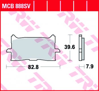 4 089 р. Тормозные колодки TRW MCB888SV  mcb888sv  с доставкой в г. Майкоп. Увеличить фотографию 1