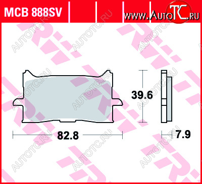 4 089 р. Тормозные колодки TRW MCB888SV  mcb888sv  с доставкой в г. Майкоп
