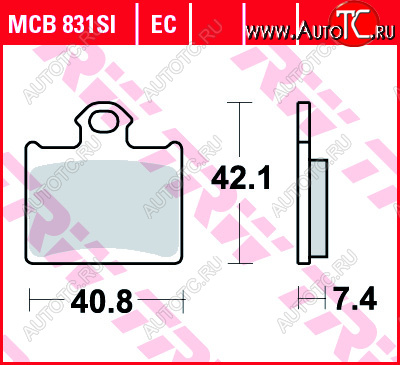2 919 р. Тормозные колодки TRW MCB831SI  mcb831si  с доставкой в г. Майкоп